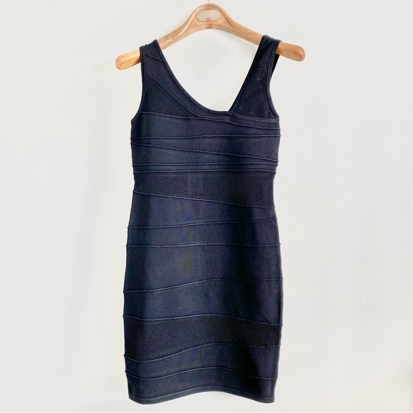 Romeo & Juliet Couture Black Bodycon Mini Dress Size Medium - Picture 1 of 6